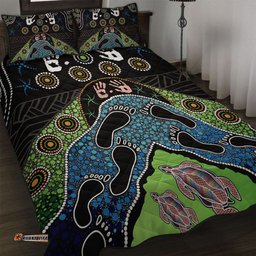 Amazing Aussie Australia Turtle���s Journey Through Dreamtime Quilt Bed Set