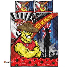 Amazing Aussie Gold Coast SUNS Anzac Day Honor United In Spirit Quilt Bed Set