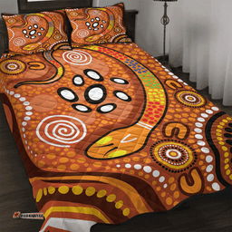 Amazing Aussie Australia Aboriginal Inspired The Rainbow Serpent Quilt Bed Set