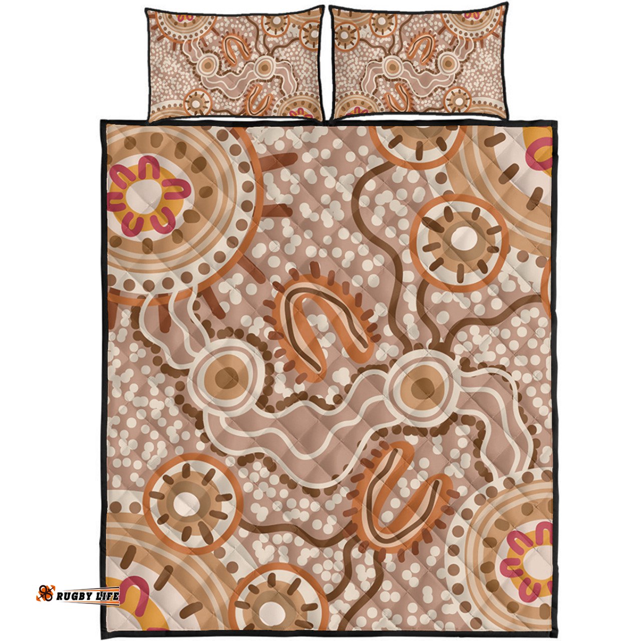 Amazing Aussie Australia Aboriginal Aboriginal Dot Design Artwork Quilt Bed Set
