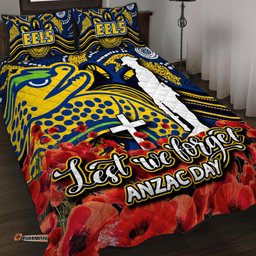 Eels Quilt Bed Set ANZAC Day Poppy Flowers With Aboriginal