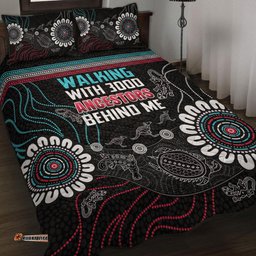 Amazing Aussie Australia Aboriginal Walking with 3000 Ancestors Behind Me Black Quilt Bed Set