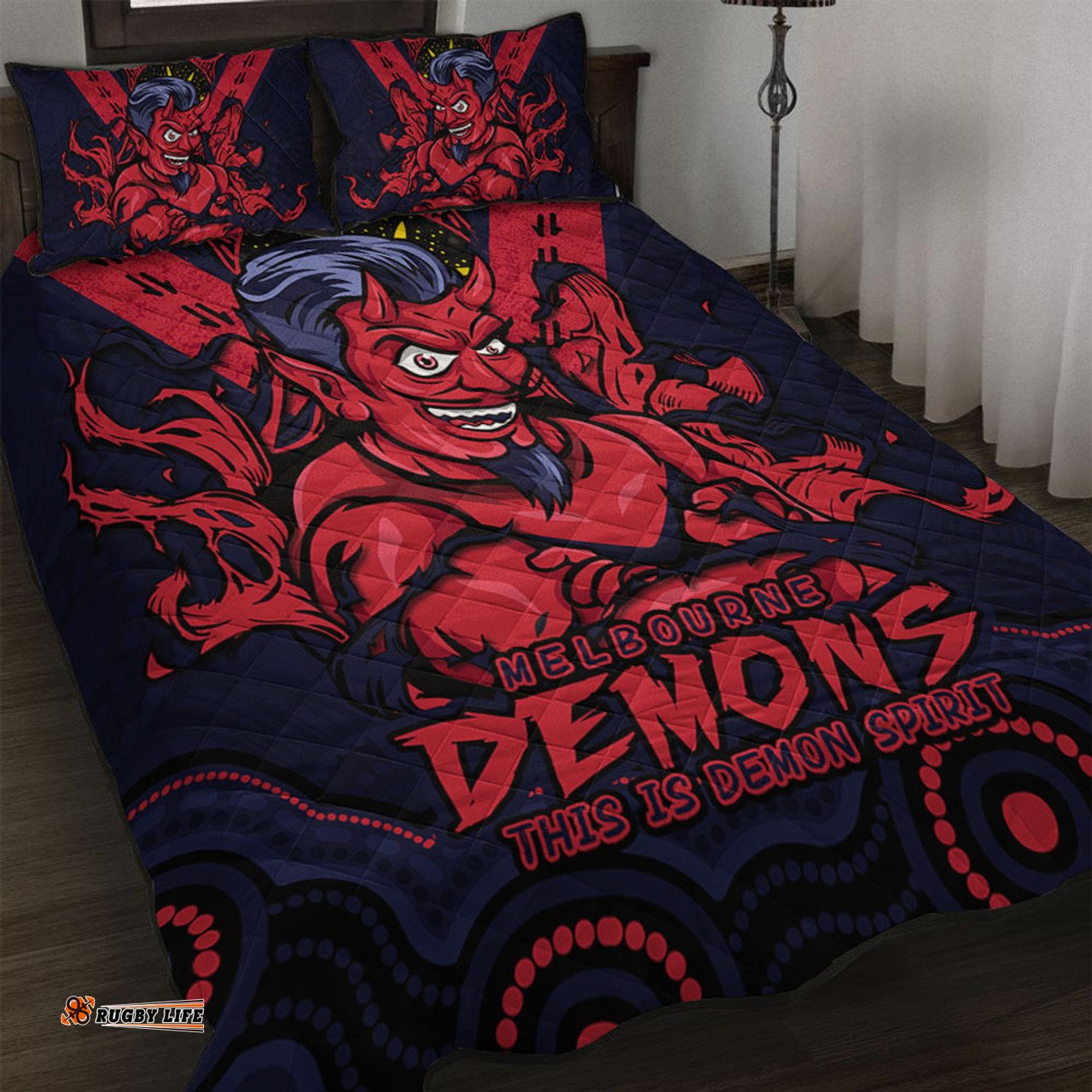 Amazing Aussie Melbourne Ripped Legacy Of The Game Quilt Bed Set