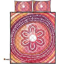 Amazing Aussie Australia Dot Painting Inspired Aboriginal Aboriginal Style Dot Quilt Bed Set