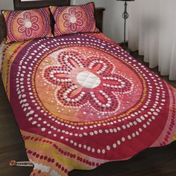 Amazing Aussie Australia Dot Painting Inspired Aboriginal Aboriginal Style Dot Quilt Bed Set