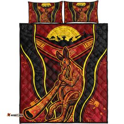 Amazing Aussie Australia Aboriginal Kangaroo Spirit Dreaming Quilt Bed Set