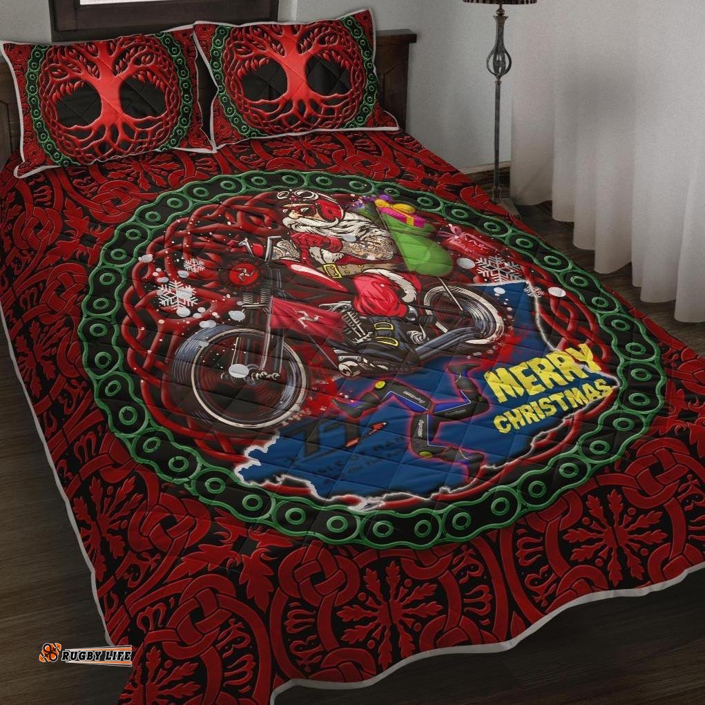 Isle of Man Tourist Trophy races Quilt Bed Set Merry Christmas Special Version