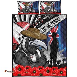 Amazing Aussie Collingwood Anzac Day Honor United In Spirit Quilt Bed Set