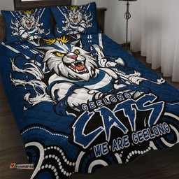 Amazing Aussie Geelong Cats Ripped Legacy Of The Game Quilt Bed Set