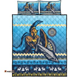 Amazing Aussie Gold Coast Titans Australia Ugly Xmas With Aboriginal Patterns For Die Hard Fans Quilt Bed Set