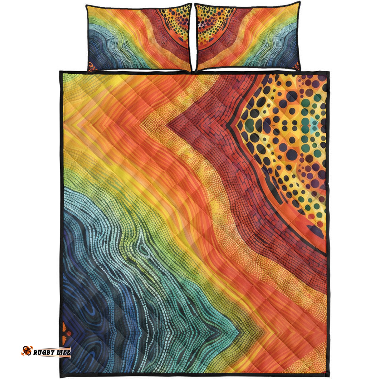 Amazing Aussie Australia Aboriginal Australian Indigenous Aboriginal Art And Dot Painting Techniques Quilt Bed Set