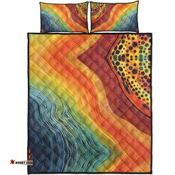 Amazing Aussie Australia Aboriginal Australian Indigenous Aboriginal Art And Dot Painting Techniques Quilt Bed Set