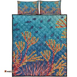Amazing Aussie Australia Aboriginal Underwater Aboriginal Art Inspired Quilt Bed Set