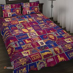 Amazing Aussie Brisbane Lions Legacy Of The Pride Comic Style Quilt Bed Set
