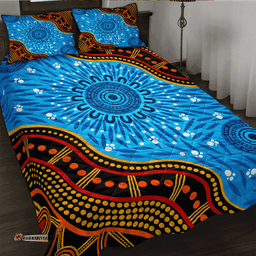 Amazing Aussie Australia Aboriginal Inspired River concept Indigenous style Quilt Bed Set