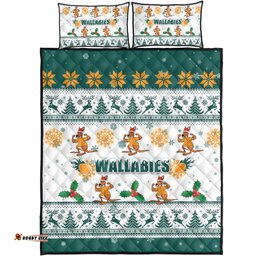 Amazing Aussie Australia Christmas Wallabies Special Ugly Christmas Quilt Bed Set