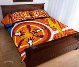 melbourne storm quilt bed set simple indigenous orange
