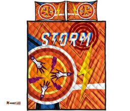melbourne storm quilt bed set simple indigenous orange