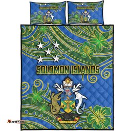 Amazing Aussie Australia South Sea Islanders Solomon Islands Symbol In Polynesian Patterns With Tropical Flowers Style Quilt Bed Set