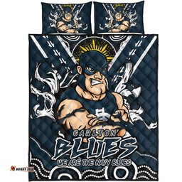 Amazing Aussie Carlton Ripped Legacy Of The Game Quilt Bed Set