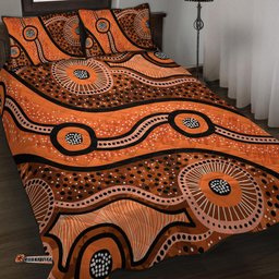 Amazing Aussie Australia Aboriginal Australian Aboriginal Background Quilt Bed Set