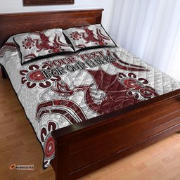 Australia Illawarra and St George Naidoc Quilt Bed Set Custom For Our Elders Boomerangs White Quilt Bed Set
