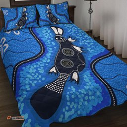 Amazing Aussie Australia Aboriginal Platypus Art Quilt Bed Set