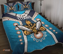 Gold Coast Quilt Bed Set Titans Gladiator Simple Indigenous
