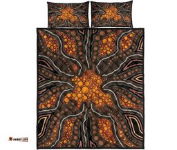 Aboriginal Quilt Bed Set, Indigenous Patterns Ver07