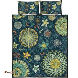 Amazing Aussie Australia Australian Colorful Flowers Background Quilt Bed Set