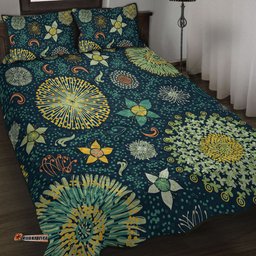 Amazing Aussie Australia Australian Colorful Flowers Background Quilt Bed Set