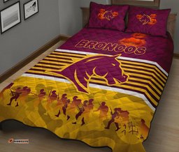 Brisbane Broncos Quilt Bed Set ANZAC Day Simple Style Maroon
