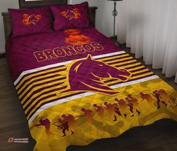 Brisbane Broncos Quilt Bed Set ANZAC Day Simple Style Maroon