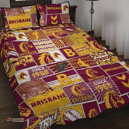 Amazing Aussie Brisbane Broncos Team Of Us Die Hard Fan Supporters Comic Style Quilt Bed Set