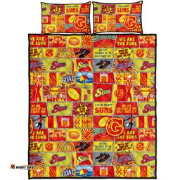Amazing Aussie Gold Coast SUNS Legacy Of The Pride Comic Style Quilt Bed Set