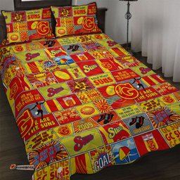 Amazing Aussie Gold Coast SUNS Legacy Of The Pride Comic Style Quilt Bed Set
