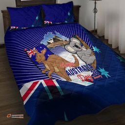 Australia Day Quilt Bed Set 2024 Proud To Be Australian Flag Color