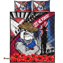 Amazing Aussie Western Bulldogs Anzac Day Honor United In Spirit Quilt Bed Set