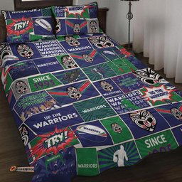 Amazing Aussie New Zealand Warriors Team Of Us Die Hard Fan Supporters Comic Style Quilt Bed Set