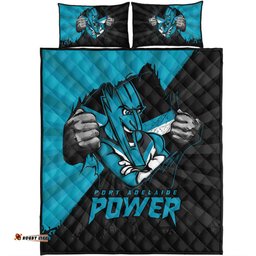 Amazing Aussie Port Adelaide Breaking Through Fan Design Quilt Bed Set