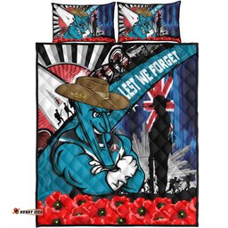 Amazing Aussie Port Adelaide Anzac Day Honor United In Spirit Quilt Bed Set