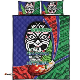Amazing Aussie New Zealand Warriors A True Champion Will Fight Through Anything With Polynesian Patterns Quilt Bed Set