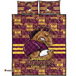 Amazing Aussie Brisbane Broncos Champion���s Pride Comic Style Quilt Bed Set