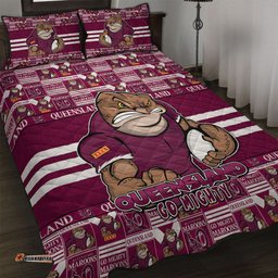 Amazing Aussie Queensland Maroons Champion���s Pride Comic Style Quilt Bed Set