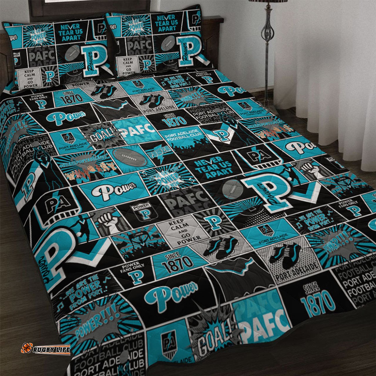 Amazing Aussie Port Adelaide Legacy Of The Pride Comic Style Quilt Bed Set