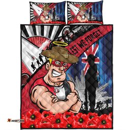 Amazing Aussie St Kilda Anzac Day Honor United In Spirit Quilt Bed Set
