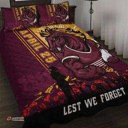 Amazing Aussie Brisbane Broncos Anzac Day Lest We Forget Strong Fighting Spirit Quilt Bed Set