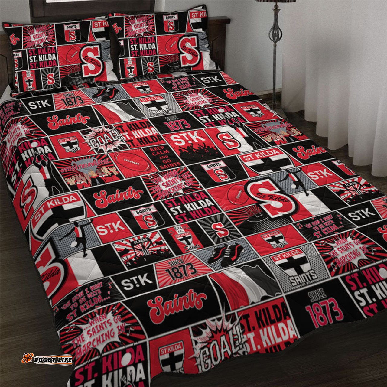 Amazing Aussie St Kilda Legacy Of The Pride Comic Style Quilt Bed Set