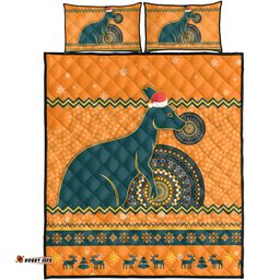 Amazing Aussie Wallabies Australia Ugly Xmas With Aboriginal Patterns For Die Hard Fans Quilt Bed Set