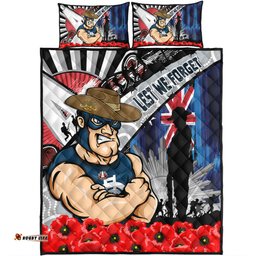 Amazing Aussie Carlton Anzac Day Honor United In Spirit Quilt Bed Set